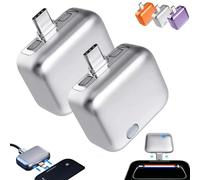 Smart Auto Stop Charging Adapter, 140W Full Charge Disconnect, AI Smart Auto Power-Off Charger Protector, Overcharge Protection Adapter for Phones Laptops Tablets & USB C Devices (2PCS Silvery)