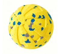 Smart Automatic Bouncing Dog Ball Toy Durable Interactive Play for Medium and Large Dogs E-TPU Rechargeable 8x8x8cm (Yellow)