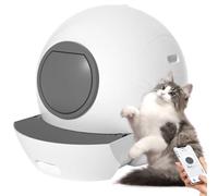 Smart Automatic Cat Toilet with App Control, Self-Cleaning Litter Tray, 4L Capacity, Adjustable Light Ring, Spacious Enclosed Design for Multiple Cats, Hassle- Litter Box Solution