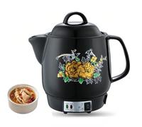 Smart Automatic Chinese Herbal Pot, Chinese Medicine Cooking Pot, Heat Preservation Decoction Pot, for TCM Lovers,Black,4L