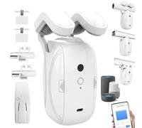 Smart Automatic Curtain Opener - Remote Controled by App/Timer/Voice,Upgraded High-Performance Motor, Automatic Light Sensor, Add Gateways,For Google Alexa,No Remote (for Roman rod/T/U track 3-in-1)
