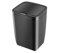 Smart Automatic Sensor Trash Can, Touchless Motion Sensor Kitchen Bin with Large Opening, Eco-Friendly Black Design for Home, Office, and Garden