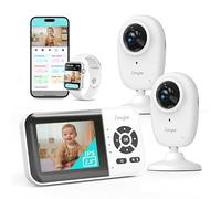Smart Baby Monitor with Camera and Audio Dual Mode, WiFi Switch, 2.8-inch Display, Night Vision, Feeding Clock, Temperature Detection,2-Way Talk,