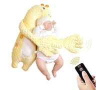 Smart Baby Soother with Realistic Patting & Warmth,25.6 Inch Plush Remote Control Patting Doll,for 0-12 Months Newborns Calming Sleep Aid (Giraffe)