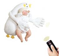 Smart Baby Soother with Realistic Patting & Warmth, Adjustable Sensory Plush Doll, Calming Cartoon Buddy for Toddler Crib Bedroom Car Seat Relaxation Comfort(Duck)