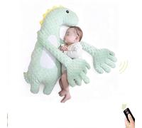 Smart Baby Soother with Realistic Patting & Warmth, Adjustable Sensory Plush Doll, Calming Cartoon Buddy for Toddler Crib Bedroom Car Seat Relaxation Comfort(Dinosaur)