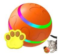 Smart Ball for Dogs - Self-Moving Balls, Interactive Puppy Ball | Automatic Mobile Rolling with LED Light and Remote Control, Rechargeable Smart Ball for Dogs and Cats