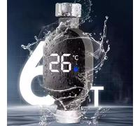 Smart Bath Thermometerm, With Digital Display Colour-Changing LED, Wide Temperature Range For Safe Bathing, Stainless Steel Interface(up)