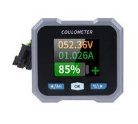Smart Battery Monitor with Shunt, 1.8in LCD Display Bluetooth Voltmeter Ammeter, Voltage Current Meter for 10-100V 50A Acid, Lifepo4 & Lithium Battery, RV, Motorcycle, Cart