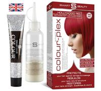 Smart Beauty Hollywood Red Hair Dye - Permanent, Anti-Breakage Plex Hair Care, Vegan & Cruelty-Free, PPD Free, 100% Grey Coverage, Bright Red Hair Colour, For All Hair Types