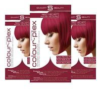Smart Beauty Permanent Red Hair Colour, Anti-Breakage Plex Hair Care, Vegan & Cruelty-Free, 100% Grey Coverage, Pack of 3