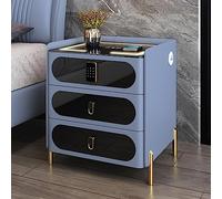 Smart Bedside Table with Wireless Charging, Bluetooth Speaker, LED Lighting for Modern Bedrooms and Living Rooms