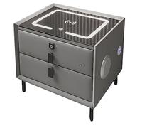 Smart Bedside Table with Wireless Charging, Fingerprint Lock, Bluetooth Speaker, LED Light - Night Stand for Hotels
