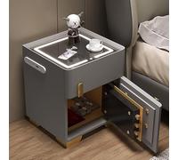 Smart Bedside Table with Wireless Charging, USB Port & LED Lighting for Modern Bedroom Living Room
