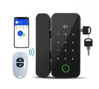 Smart Biometric Fingerprint Card Glass Door NFC Lock Password Code APP Remote Control