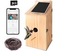 Smart Bird Box Camera Solar Powered, 1080p HD Wireless Birdhouses for Outdoors, Auto Capture Bird Videos & Motion Detectio and App Notify