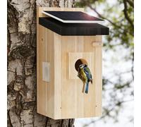 Smart Bird House With 2K Hd Camera & Solar Panel For Garden Wildlife Observation, Ai Motion Detection & Night Vision