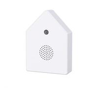 Smart Bird Singing Speaker with Motion Sensor, Nature Sound Machine for Relaxation & Sleep, Soothing Chirping Audio for Bedroom, Garden, Office, White & Wood Color