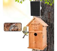 Smart Birdhouse, 1080P HD Outdoor Design, 2.4G WiFi, Auto Capture Bird Video & Motion Detection, Night Vision, Birdhouse with Camera(Dark)
