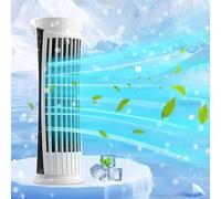 Smart Bladeless Tower Fan With LED Lights, USB Powered 2 Speeds Oscillating Fans for Bedroom, Practical Personal Quiet Desk Fan for Office Home Table Bedroom, Cooling Household Fans