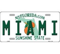 Smart Blonde LP-6007 Miami Florida Novelty Metal License Plate