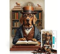 Smart Bloodhound Class 1000 Pieces Jigsaws Adults Puzzles Gifts Fine Logic Toy Gentle Leisure Neat Edge Lovely Gift 38x52cm