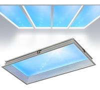 Smart Blue Ceiling Light, 72W Artificial Light, Recessed, with Natural Light Effect, Adjustable Color Temperature, Simulate Daylight Rhythms, Remote Control Dimmable 3000K-6000K LED Lamp,for Basements