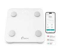 Smart Bluetooth Body Weight Scale, Digital Bathroom Scale with App, Body Fat, BMI, Water & Fat% Analyzer, 396 lb Capacity, Syncs with Apple Health, Fitbit & Google Fit, lb/kg Units-WHITE