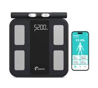 Smart Bluetooth Body Weight Scale, Digital Bathroom Scale with App, Body Fat, BMI, Water & Fat% Analyzer, 396 lb Capacity, Syncs with Apple Health, Fitbit & Google Fit, lb/kg Units-WHITE