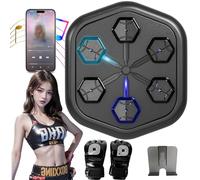Smart Bluetooth Boxing Machine, Wall Mounted Punching Equipment with Adjustable Light Speed, Multi Modes, 5000 Songs for Home Exercise and Stress Relief