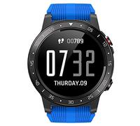 Smart Bluetooth Watch Outdoor Fitness Tracker IP67 Waterproof Sports Watches with Blood Pressure Heart Rate Sleep Monitor GPS Calorie Pedometer Stopwatch Compass (Blue)