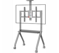 Smart Board Stand for 4275" Interactive Whiteboard Floor TV Stand with 360° Locking Wheels Stable & Portable Ideal for Office Classroom HomeGrey