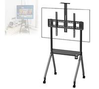 Smart Board Stand,Mobile TV Cart Floor TV Stand,Adjustable Mobile Tv Rack,with 360° Lock Wheel,for Home, Office, Classroom and Multi-purpose Use B-55×110IN