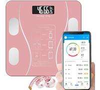 Smart Body Fat Scale USB Rechargeable Pink 180kg Capacity For Bathroom