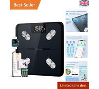 Smart Body Weight Scale: Bluetooth BMI & Fat Analyzer, 400 lb/180 kg Capacity