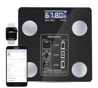 Smart Body Weight Scales Digital Bluetooth Bathroom Scale BMI Monitor Scale | High Accuracy Body Composition Analyzer, Syncs Fitbit Mobile App, Step-on Technology, LCD Display, Tracks Weight/Body Fat/BMI