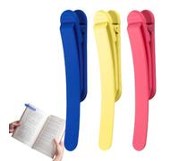 Smart Bookmarks Silicone, 3 Pieces Automatic Bookmark,Page Clips for Journaling, Silicone Automatic Bookmarks, Reading Bookmark Holder, Female Book Reading Smart Bookmarks Stays in Place and Follows