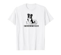 Smart Border Collie Does Homework Sheep Dog Value Graphic T-Shirt, Men, White, M