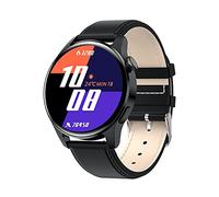 Smart Bracelet Heart Rate Blood Pressure Blood Oxygen Music Control Photo Pedometer Bluetooth Call Smart Watch I29 (Black Leather)