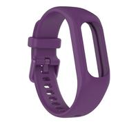 Smart Bracelet Strap for Garmin vivosmart 5 Watch Band Silicone Bracelet Integrated Strap Texture Wristband Replacement (purple)