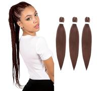 Smart Braid 3 Packs Pre Stretched Braiding Hair - 16 Inch Kanekalon Hair Extensions for Braids, Crochet Braiding Hair, Yaki Texture, Easy Attachment for Braids, Hair Extensions #30