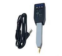 Smart Bridge Clip LCR Meter for SMD ESR Tester, 0.5% Accuracy Auto Range RLC Diode Q Factor, 1.14 Inch Color Screen, 300mAh Battery, Kelvin Test Tweezers for Electronic Components Repair