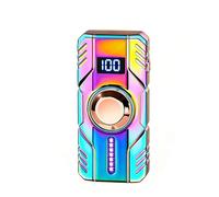 Smart Butane Lighter with Five Ignition Methods (Voice/Shake/Blowing/Touch/Button), Windproof, Adjustable Flame Size, and zinc Alloy refillable.(B)