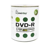 Smart Buy 100 Pack DVD-R 4.7gb 16x Logo Blank Data Video Movie Recordable Disc, 100 Disc 100pk