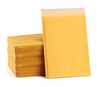 SMART BUYS Gold Padded Envelopes Sz.4-D1 (180x265mm) - 50 Pack - Eco-Friendly Kraft Bubble Mailers for Secure Shipping & Packaging of Medium-Sized Items