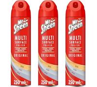 SMART BUYS Multi-Surface Polish Original Aerosol 250ml (Pack of 3) - Powerful Dust Trap Technology for Streak-Free Shine on Wood, Glass, Metal & Plastic
