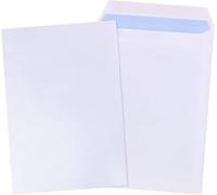 SMART BUYS Self Seal White Envelopes, Self-Seal, Fits A6, 90gsm, Secure & Recyclable (50, C4 (324x229 mm) -Plain)