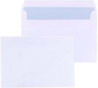 SMART BUYS Self Seal White Envelopes, Self-Seal, Fits A6, 90gsm, Secure & Recyclable (50, C6 (162x114 mm) -Plain)