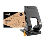 smart by Leviatan by Leviatan 1050 Less Effort Hole Punch | 60% Reduced Effort | High-Quality Ergonomic Housing | Stop Rail with Format Specifications | Paper Punch | Office Punch | 50 Sheets,Black