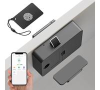 Smart Cabinet Lock, Jemey Electric Drawer Locks Keyless Hidden NFC Locks No-Drill Remote Access Wardrobe Lock, Child Safety Electronic Cabinetlocks for Liquor Cabinet Locker Drawer Cupboard Desk